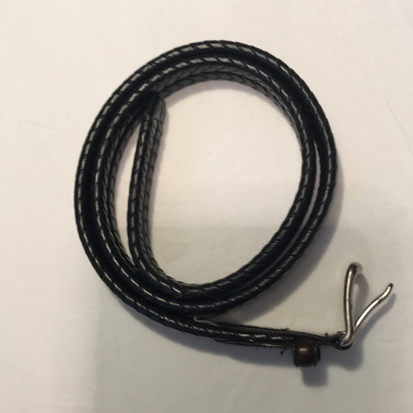 Fossil Other - Fossil Leather Black Braided Belt Men